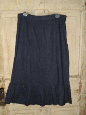 eesome Flax Ruffle Bottom Skirt Sz L (B-3)